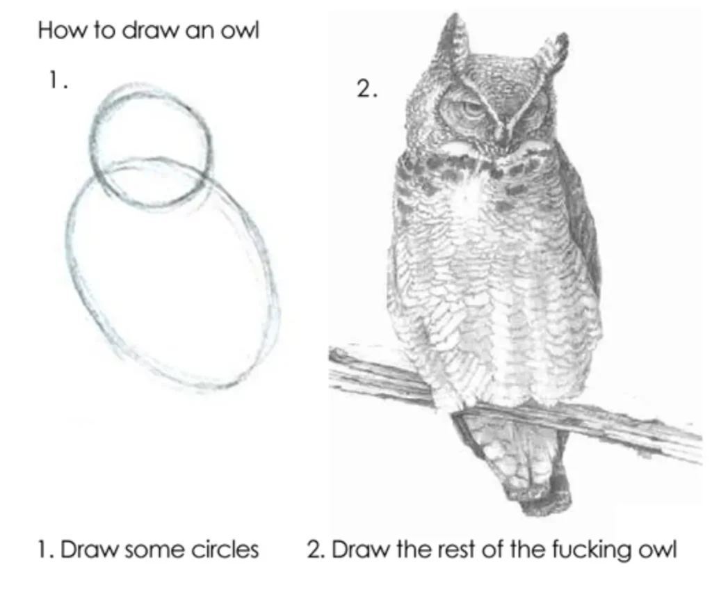 Draw the rest of the fucking owl